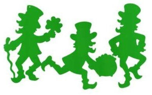 Cutout Leprechaun Green 3pk