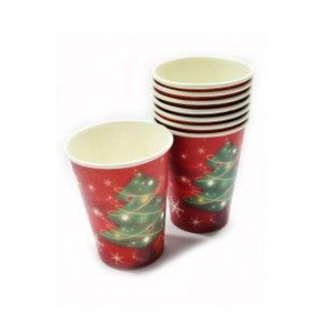 Cup Xmas Display 8pk Paper