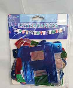 Banner Letter Happy Retirement Small