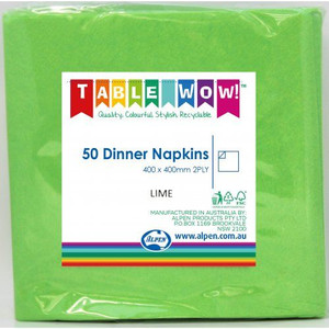 Napkin Dinner Lime Green 50pk