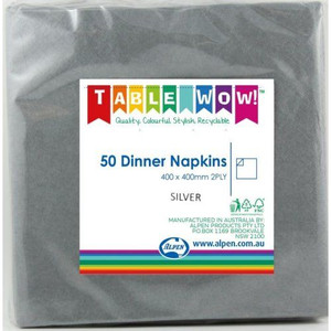 Napkin Dinner Silver 40 x 40cm