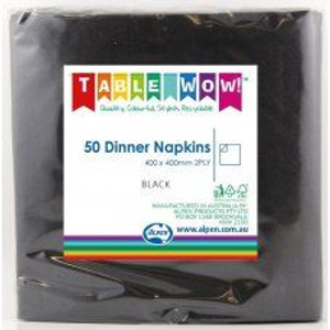 Napkin Dinner Black 40 x 40cm