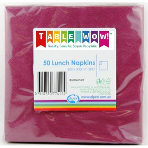 Napkin Lunch Burgundy 30 x 30c