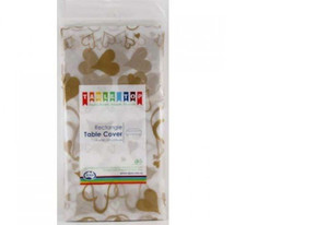 Tablecloth Rectangle Gold Hear