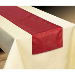 Table Runner Metallic Red Mate