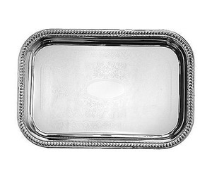 Tray Serving Platter Silver Ti