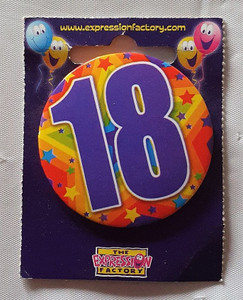 Badge 18 Small Purple 55mm