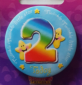 Badge 2 Today Small Blue 55mm