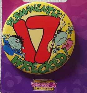 Badge 17 Permently Wrecked Small 55mm