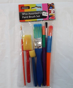Paint Brushes 9pk Assorted