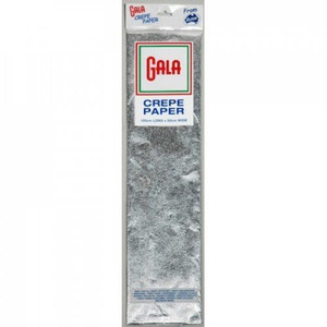 Paper Crepe Metallic Silver Gala