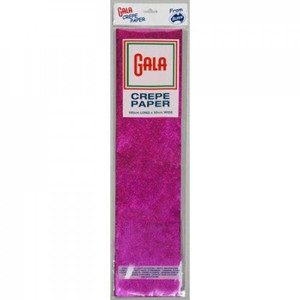 Paper Crepe Metallic Cerise Gala