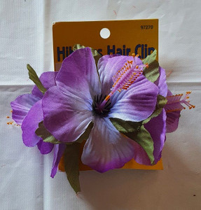 Clip Hibiscus Hair Purple