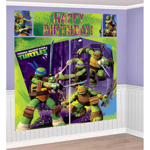 Scene Setter Teenage Mutant Ninja Turtles Happy Birthday 5pk Scene Setter Teenage Mutant Ninja Turtles Happy Birthday 5pk