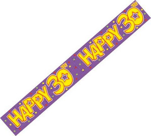 Banner 30th Birthday Purple Ye
