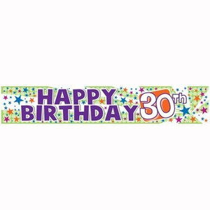 Banner 30th Birthday Laminated