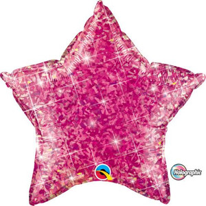 Balloon Foil 51cm Shape Magenta Star