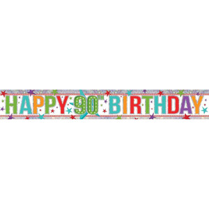 Banner 90th Birthday Foil Mult