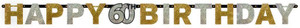 Banner 60th Letter Happy Birthday Sparkling Celebration Banner 60th Letter Happy Birthday Sparkling Celebration