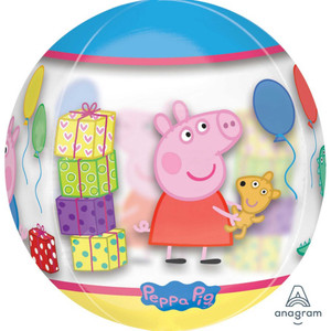 Balloon Clear 38cm Orbz Peppa Pig
