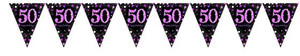 Banner 50th Birthday Bunting 4m Banner 50th Birthday Bunting 4m