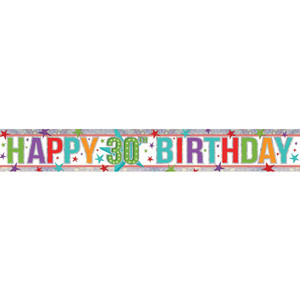 Banner 30th Birthday Holograph
