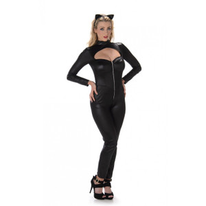 Adult Black Cat Suit Adult Black Cat Suit