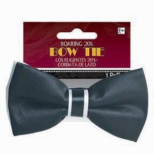 Bow Tie Roaring 20's Black and White
