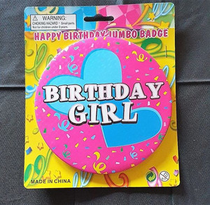 Badge Jumbo Birthday Girl