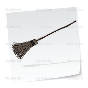 Broom Witch Blue