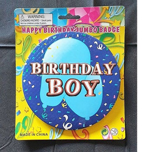 Badge Jumbo Birthday Boy