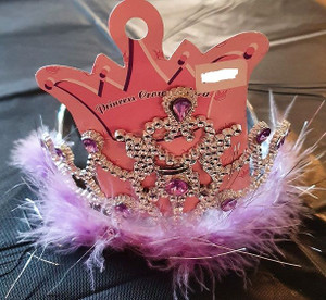 Crown Tiara With Fluff Crown Tiara With Fluff