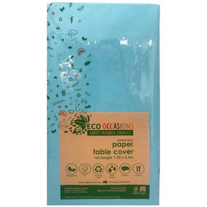 Tablecloth Rectangle Light Blue Paper 250 x 125cm Tablecloth Rectangle Light Blue Paper 250 x 125cm