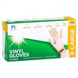 Glove Vinyl X-Large Clear Powd