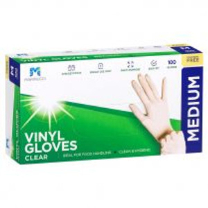 Glove Vinyl Medium Clear Powde