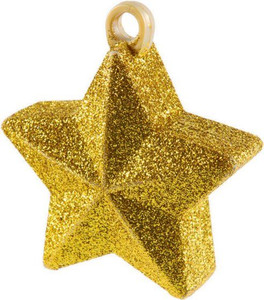 Balloon Weight Star Gold Glitt