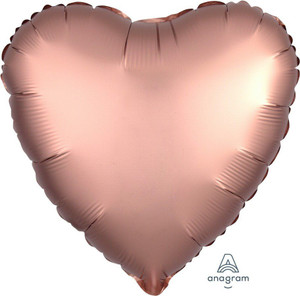 Balloon Foil 43cm Shape Rose Copper Heart