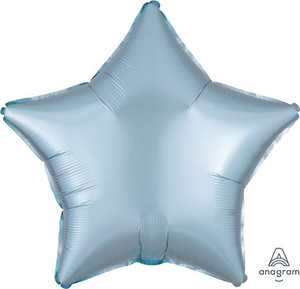 Balloon Foil 48cm Shape Pastel Blue Luxe Star
