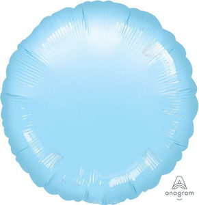 Balloon Foil 43cm Shape Pastel Blue Pearl Round