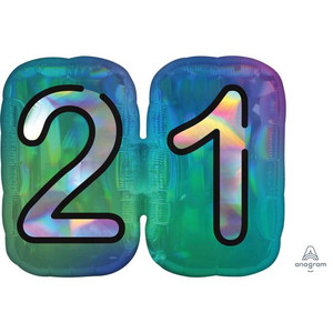 Balloon Foil 66cm 21 Finally Holographic