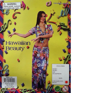 Costume Adult Hawaiian Beauty OSFM Costume Adult Hawaiian Beauty OSFM