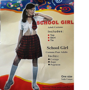 Costume Adult School Girl OSFM Costume Adult School Girl OSFM