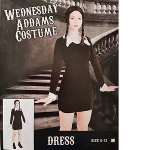 Costume Adult Wednesday Adams Small Costume Adult Wednesday Adams Small
