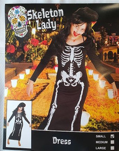 Costume Adult Skeleton Lady Da Costume Adult Skeleton Lady Da