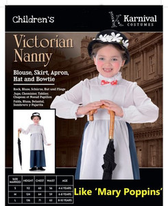 Costume Child Victorian Nanny Medium