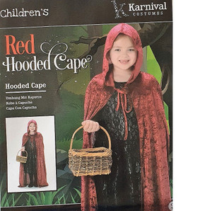 Costume Child Red Hooded Cape OSFM Costume Child Red Hooded Cape OSFM