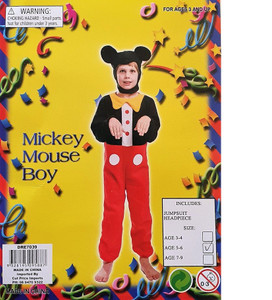 Costume Child Mickey Mouse Boy Medium Costume Child Mickey Mouse Boy Medium