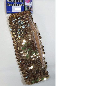 Headband Disco Sequin Gold