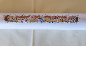 Banner 21st Birthday Laminated