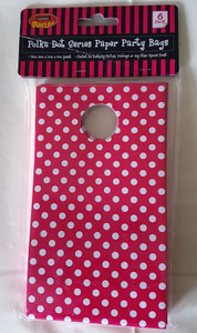 Bag Polka Dot Round Hole 6pk